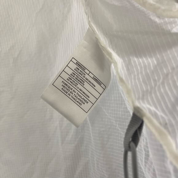 Nike Paper Thin Rain Running Jacket White Semi Sheer Full Zip Medium - Picture 7 of 9